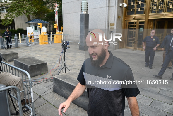 Mohamed Bahi departs court after being arraigned on criminal charges in connection to the federal probe on Eric Adams in Manhattan, New York...