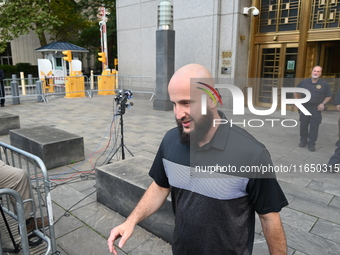 Mohamed Bahi departs court after being arraigned on criminal charges in connection to the federal probe on Eric Adams in Manhattan, New York...