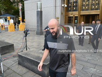 Mohamed Bahi departs court after being arraigned on criminal charges in connection to the federal probe on Eric Adams in Manhattan, New York...