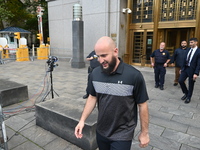 Mohamed Bahi departs court after being arraigned on criminal charges in connection to the federal probe on Eric Adams in Manhattan, New York...