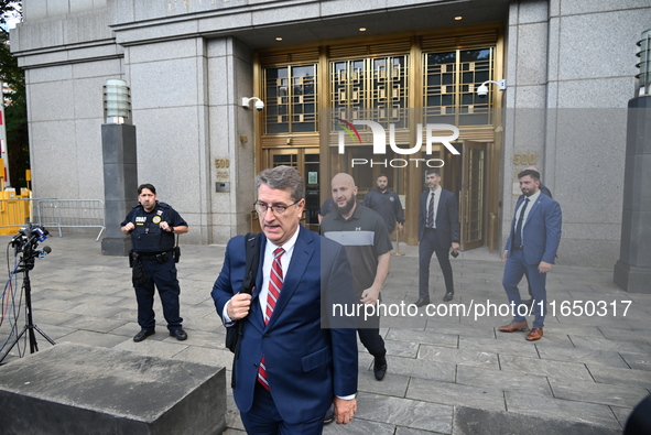 Mohamed Bahi departs court after being arraigned on criminal charges in connection to the federal probe on Eric Adams in Manhattan, New York...