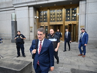 Mohamed Bahi departs court after being arraigned on criminal charges in connection to the federal probe on Eric Adams in Manhattan, New York...