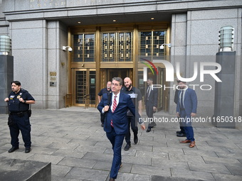 Mohamed Bahi departs court after being arraigned on criminal charges in connection to the federal probe on Eric Adams in Manhattan, New York...