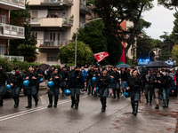 Students demonstrate for Palestine against Cybertech Europe 2024 in Rome, Italy, on October 8, 2024. Police are present during the Cybertech...