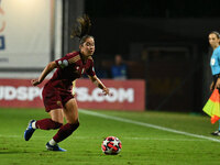 Giulia Dragoni of A.S. Roma Femminile is in action during Group A - Day 1 of the UEFA Women's Champions League 2023/24 between A.S. Roma and...