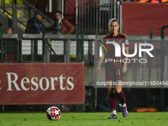 Emilie Haavi of A.S. Roma Femminile participates in Group A - Day 1 - UEFA Women's Champions League 2023/24 between A.S. Roma and VfL Wolfsb...