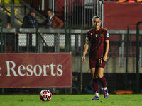 Emilie Haavi of A.S. Roma Femminile participates in Group A - Day 1 - UEFA Women's Champions League 2023/24 between A.S. Roma and VfL Wolfsb...