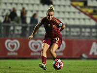 Giada Greggi of A.S. Roma Femminile plays during Group A - Day 1 - UEFA Women's Champions League 2023/24 match between A.S. Roma and VfL Wol...