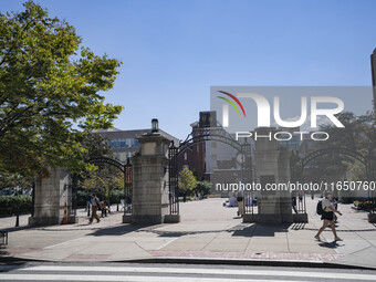 A group of students at George Washington University held a protest on Monday (Oct. 7) to mark one year of war in Gaza at the George Washingt...