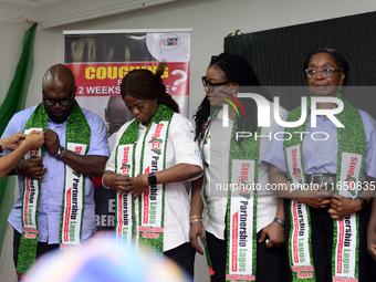 Prof. Akin Abayomi, Commissioner for Health, Lagos State, inducts the members of the Lagos State TB Steering Committee. Lagos State aims to...