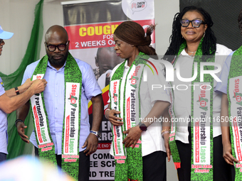 Prof. Akin Abayomi, Commissioner for Health, Lagos State, inducts the members of the Lagos State TB Steering Committee. Lagos State aims to...