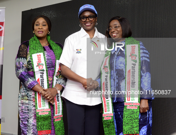 From left to right: Oluremi Hamzat, wife of the Deputy Governor of Lagos State; Kemi Ogunyemi, Special Adviser on Health to the Governor of...