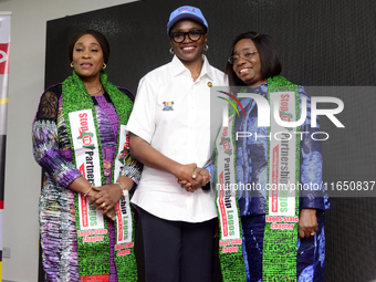 From left to right: Oluremi Hamzat, wife of the Deputy Governor of Lagos State; Kemi Ogunyemi, Special Adviser on Health to the Governor of...