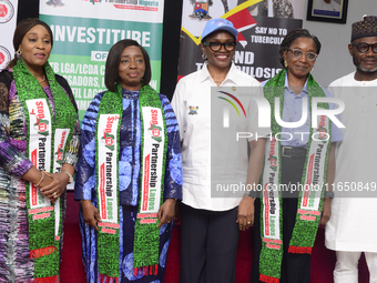 From left to right: Oluremi Hamzat, wife of the Deputy Governor of Lagos State; Claudiana Ibijoke Sanwo-Olu, First Lady of Lagos State; Kemi...