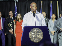 New York City Mayor Eric Adams participates in the CITATION Award Ceremony, the highest recognition of outstanding Hispanic achievement in N...