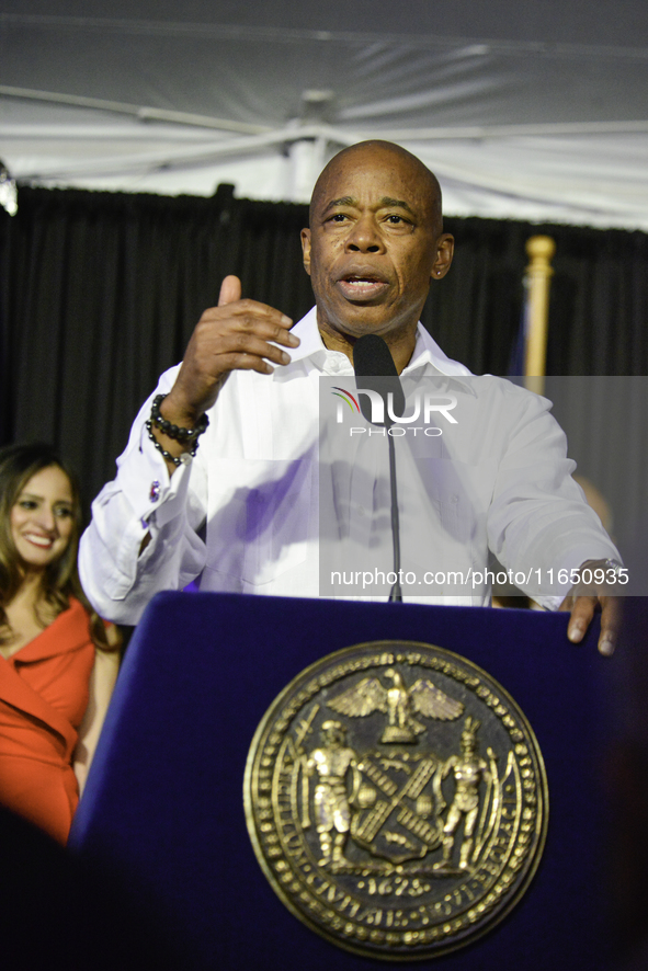 New York City Mayor Eric Adams participates in the CITATION Award Ceremony, the highest recognition of outstanding Hispanic achievement in N...