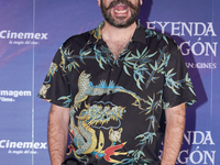 Miguel Burra poses for photos during a press conference to promote the animated film 'La Leyenda del Dragon' at Cinemex Artz Pedregal in Mex...