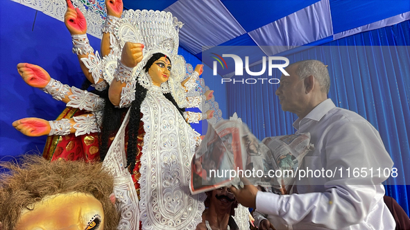 Durga Puja Pandals and idols are pictured during the Hindu Religious Festival 'Durga Puja' in Siliguri, India, on October 9, 2024. 