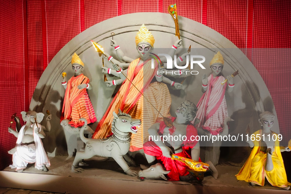 Durga Puja Pandals and idols are pictured during the Hindu Religious Festival 'Durga Puja' in Siliguri, India, on October 9, 2024. 