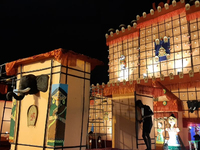 Durga Puja Pandals and idols are pictured during the Hindu Religious Festival 'Durga Puja' in Siliguri, India, on October 9, 2024. (