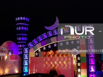 Durga Puja Pandals and idols are pictured during the Hindu Religious Festival 'Durga Puja' in Siliguri, India, on October 9, 2024. (