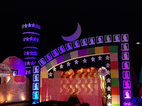 Durga Puja Pandals and idols are pictured during the Hindu Religious Festival 'Durga Puja' in Siliguri, India, on October 9, 2024. (