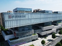 A photo taken on October 9, 2024, shows the Xiling Wulin Art Museum in Hangzhou, China. (