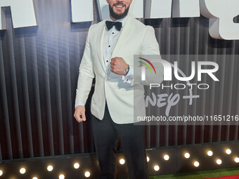 Chris Evangelou attends the red carpet of the 'La Maquina' film premiere by Disney Plus at Teatro Telcel in Mexico City, Mexico, on October...