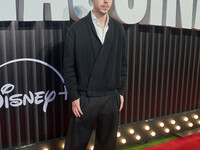 Andres Delgado attends the red carpet of the 'La Maquina' film premiere by Disney Plus at Teatro Telcel in Mexico City, Mexico, on October 8...