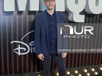 Gabriel Epstein attends the red carpet of the 'La Maquina' film premiere by Disney Plus at Teatro Telcel in Mexico City, Mexico, on October...