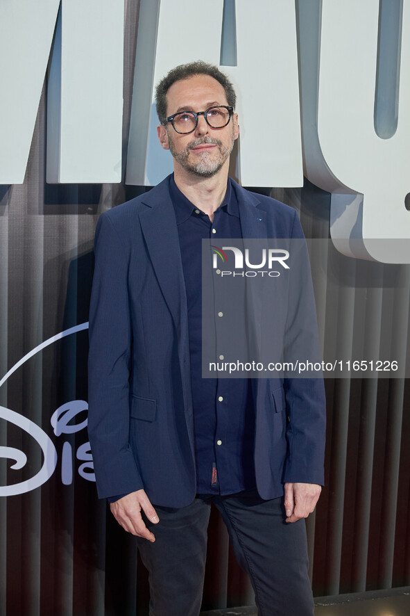 Gabriel Epstein attends the red carpet of the 'La Maquina' film premiere by Disney Plus at Teatro Telcel in Mexico City, Mexico, on October...