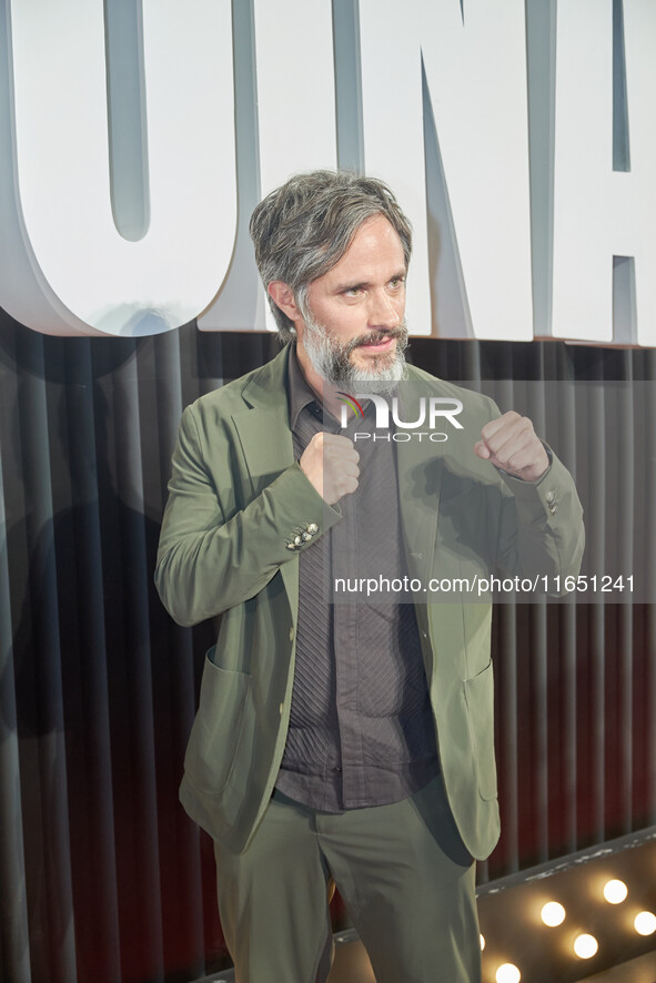 Gael Garcia attends the red carpet of the 'La Maquina' film premiere by Disney Plus at Teatro Telcel in Mexico City, Mexico, on October 8, 2...