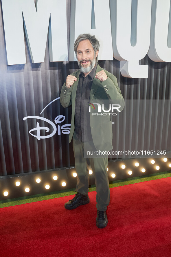 Gael Garcia attends the red carpet of the 'La Maquina' film premiere by Disney Plus at Teatro Telcel in Mexico City, Mexico, on October 8, 2...