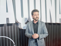 Diego Luna attends the red carpet of the 'La Maquina' by Disney Plus film premiere at Teatro Telcel in Mexico City, Mexico, on October 8, 20...