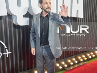 Diego Luna attends the red carpet of the 'La Maquina' by Disney Plus film premiere at Teatro Telcel in Mexico City, Mexico, on October 8, 20...