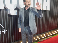 Diego Luna attends the red carpet of the 'La Maquina' by Disney Plus film premiere at Teatro Telcel in Mexico City, Mexico, on October 8, 20...