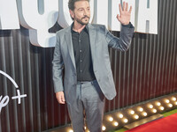 Diego Luna attends the red carpet of the 'La Maquina' by Disney Plus film premiere at Teatro Telcel in Mexico City, Mexico, on October 8, 20...