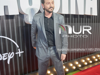 Diego Luna attends the red carpet of the 'La Maquina' by Disney Plus film premiere at Teatro Telcel in Mexico City, Mexico, on October 8, 20...