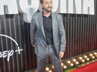 Diego Luna attends the red carpet of the 'La Maquina' by Disney Plus film premiere at Teatro Telcel in Mexico City, Mexico, on October 8, 20...