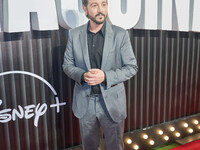 Diego Luna attends the red carpet of the 'La Maquina' by Disney Plus film premiere at Teatro Telcel in Mexico City, Mexico, on October 8, 20...