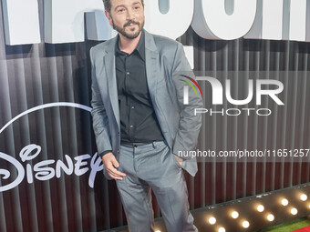 Diego Luna attends the red carpet of the 'La Maquina' by Disney Plus film premiere at Teatro Telcel in Mexico City, Mexico, on October 8, 20...