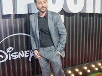 Diego Luna attends the red carpet of the 'La Maquina' by Disney Plus film premiere at Teatro Telcel in Mexico City, Mexico, on October 8, 20...