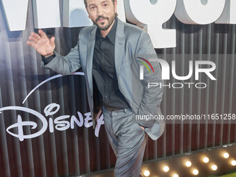 Diego Luna attends the red carpet of the 'La Maquina' by Disney Plus film premiere at Teatro Telcel in Mexico City, Mexico, on October 8, 20...