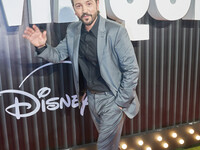 Diego Luna attends the red carpet of the 'La Maquina' by Disney Plus film premiere at Teatro Telcel in Mexico City, Mexico, on October 8, 20...