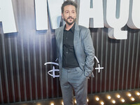 Diego Luna attends the red carpet of the 'La Maquina' by Disney Plus film premiere at Teatro Telcel in Mexico City, Mexico, on October 8, 20...