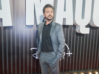 Diego Luna attends the red carpet of the 'La Maquina' by Disney Plus film premiere at Teatro Telcel in Mexico City, Mexico, on October 8, 20...