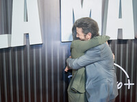 Diego Luna and Gael Garcia attend the red carpet of the 'La Maquina' film premiere by Disney Plus at Teatro Telcel in Mexico City, Mexico, o...