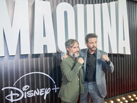 Diego Luna and Gael Garcia attend the red carpet of the 'La Maquina' film premiere by Disney Plus at Teatro Telcel in Mexico City, Mexico, o...