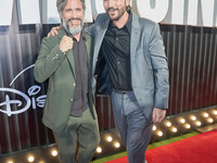 Diego Luna and Gael Garcia attend the red carpet of the 'La Maquina' film premiere by Disney Plus at Teatro Telcel in Mexico City, Mexico, o...