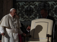 Pope Francis leads the weekly general audience in Saint Peter's Square in Vatican City on October 9, 2024. (